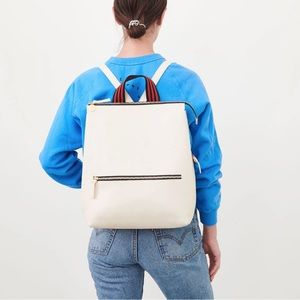 Clare V. Remi Backpack White Rustic